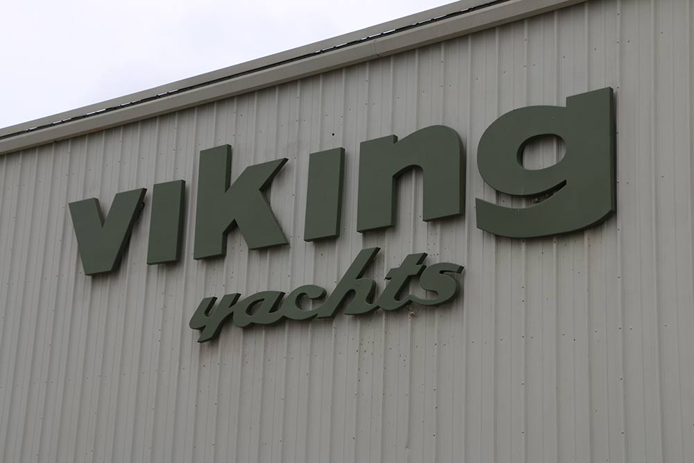 viking yachts factory sign