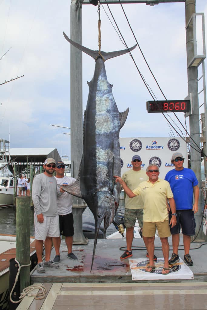 2016 Mobile Big Game Club Memorial Day Tournament Quick Time first place blue marlin