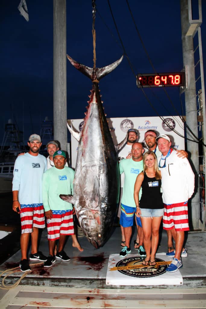 2016 Mobile Big Game Club Memorial Day Tournament You Never Know first place bluefin tuna