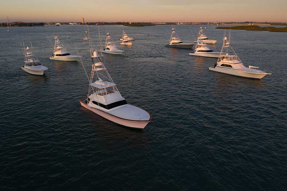 sport fishing yachts on the water