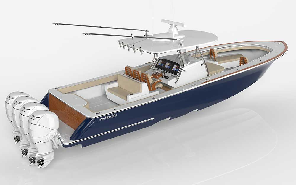 valhalla boatworks digital rendering sport fishing outboard boat