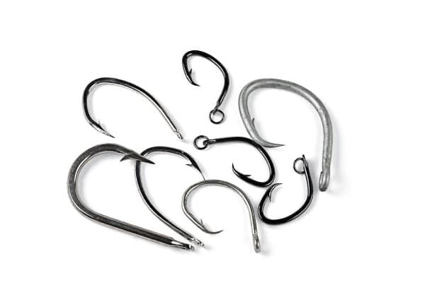 assortment of hooks for offshore fishing