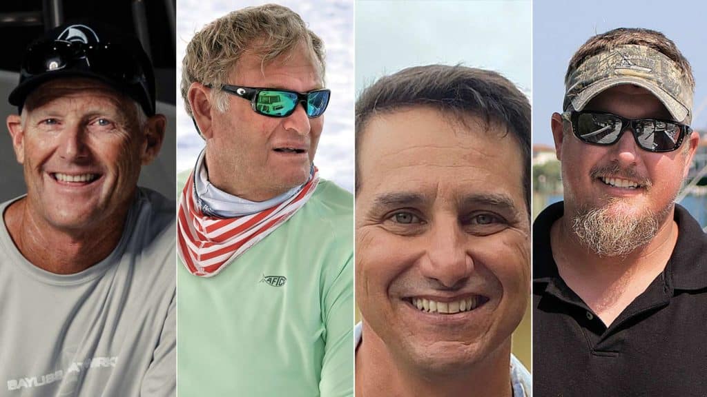 A collage of four boat captains.