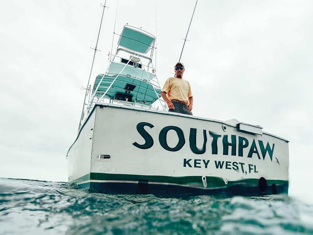 Boat captain aboard Southpaw fishing boat