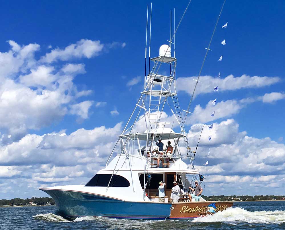 electric bill sport fishing boat on the water