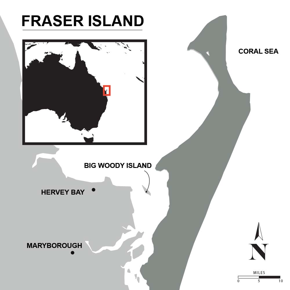 map of fraser island