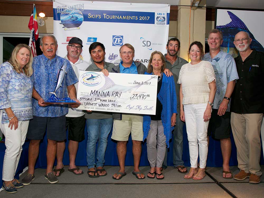 2017 Abaco Beach Blue Marlin Tournament manna ray top wahoo