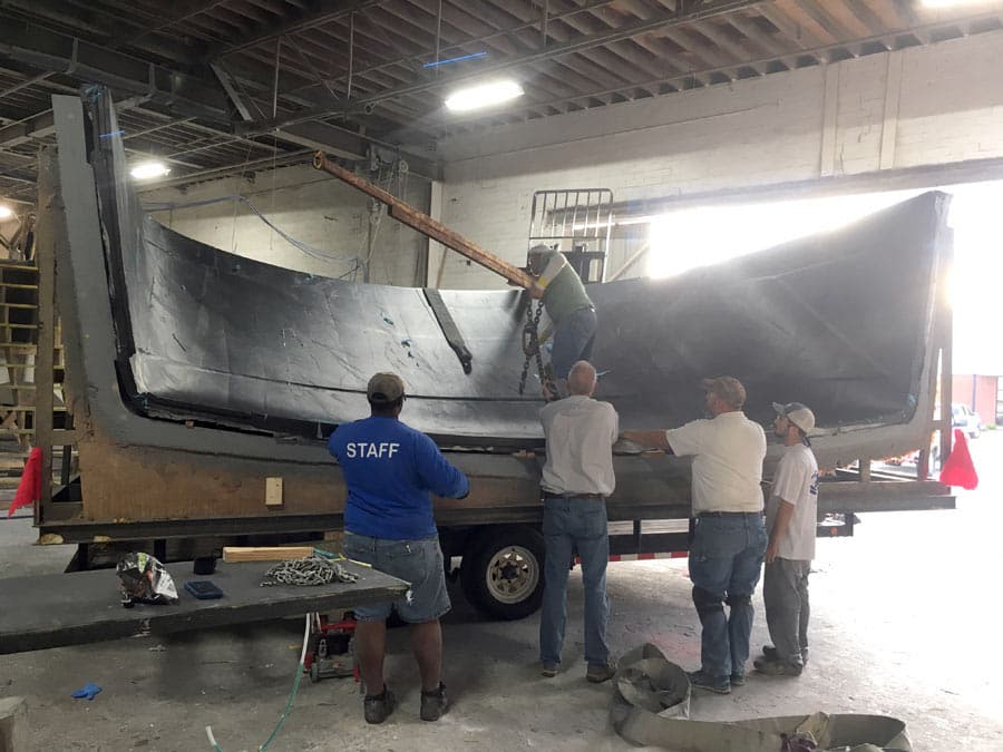 Construction of Jarrett Bay Boatworks 90