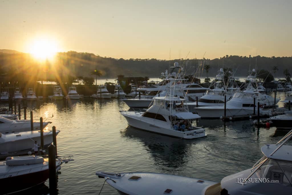 sun rising over los suenos marina