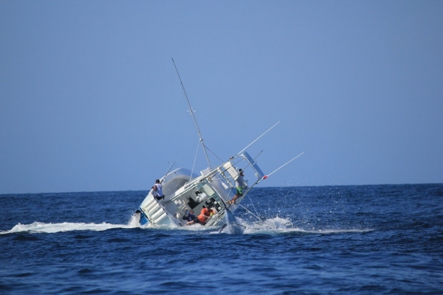 marlin sinks boat in Panama