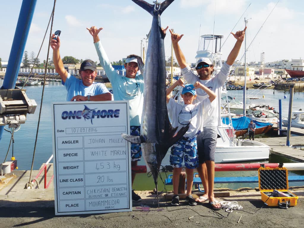 smallfry white marlin world record johan millez morocco