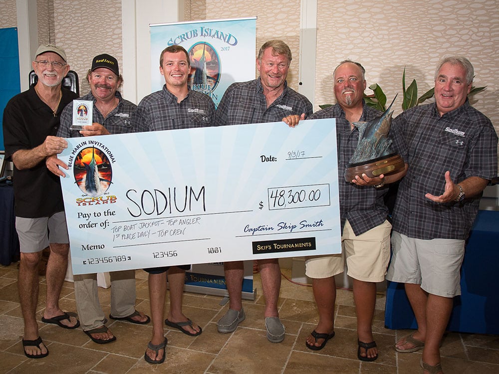 sodium team first place scrub island invitational blue marlin british virgin islands