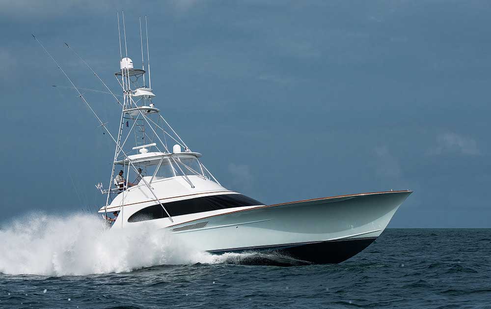 sport fishing yacht on the water