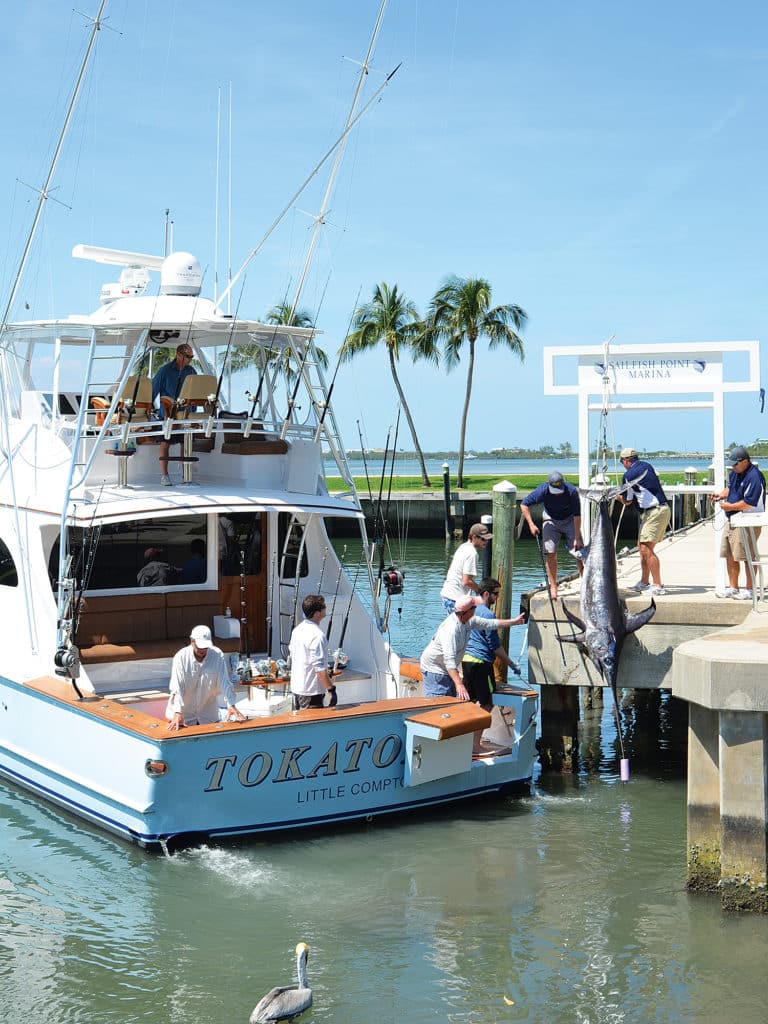 tokatomist boat weighs in swordfish