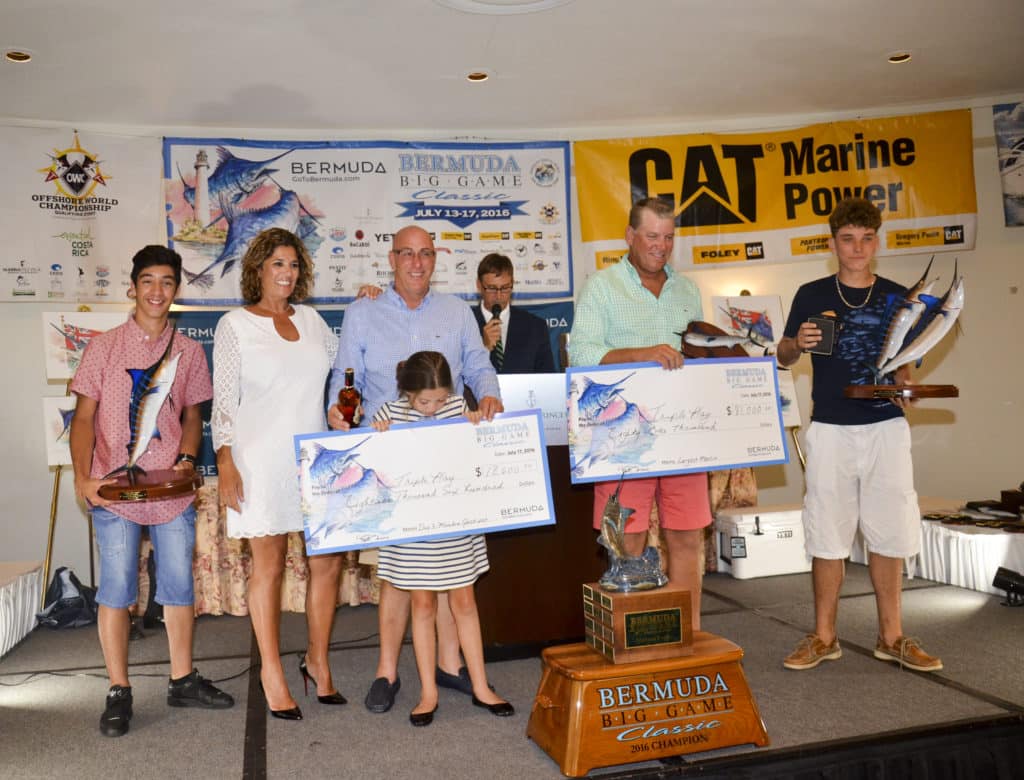 2016 Bermuda Big Game Classic Triple Play largest blue marlin