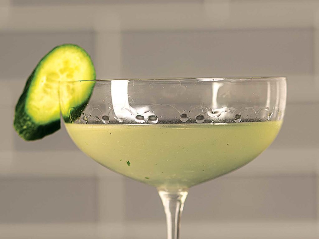 Cucumber Gin Fizz cocktail