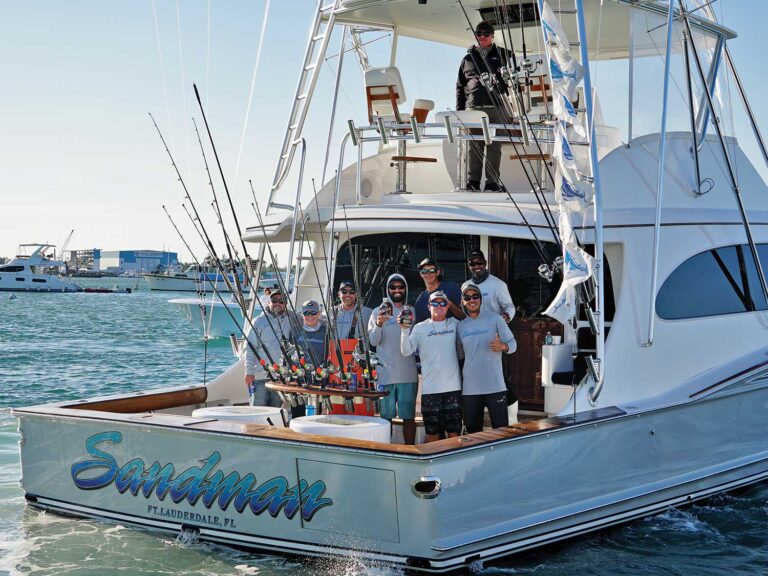 A sport-fishing team on Sandman out for a day of fishing.