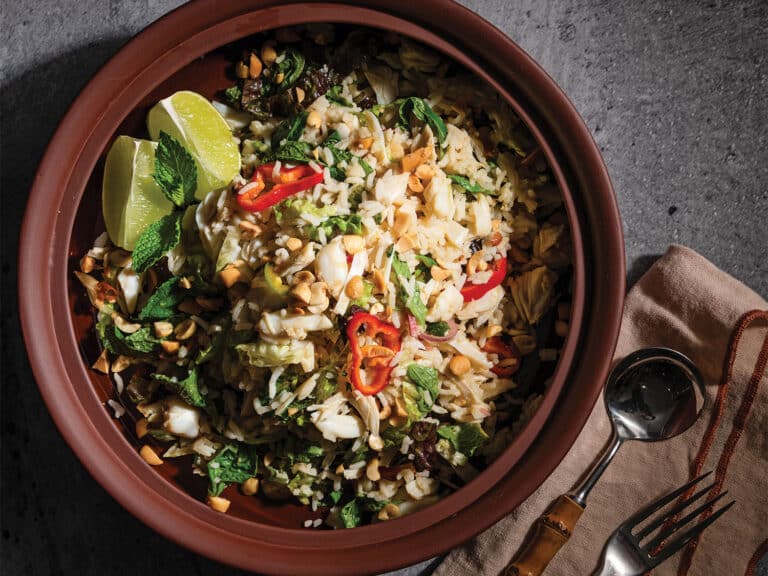 Crab and Toasted Rice Salad