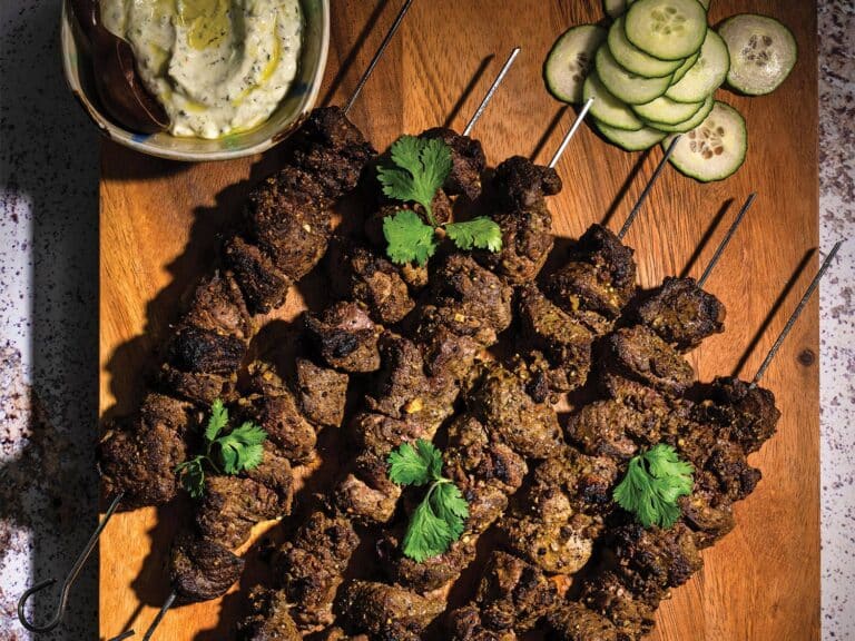 Indian Lamb Tikka With Mint Yogurt and Cucumber