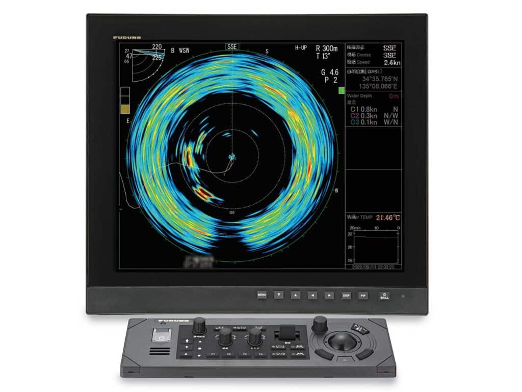 The new Furuno CSH10 omnidirectional sonar display isolated on a white background.