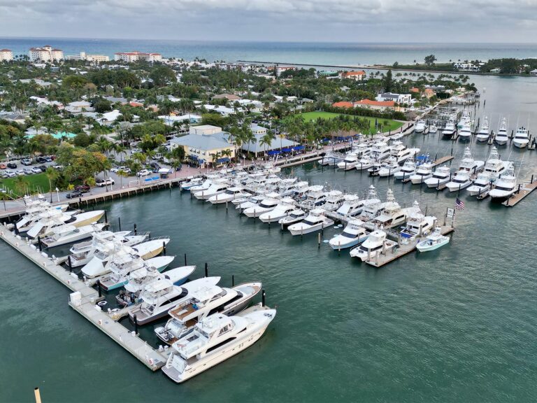 Aerial view of the 2025 Sailfish Challenge marina.