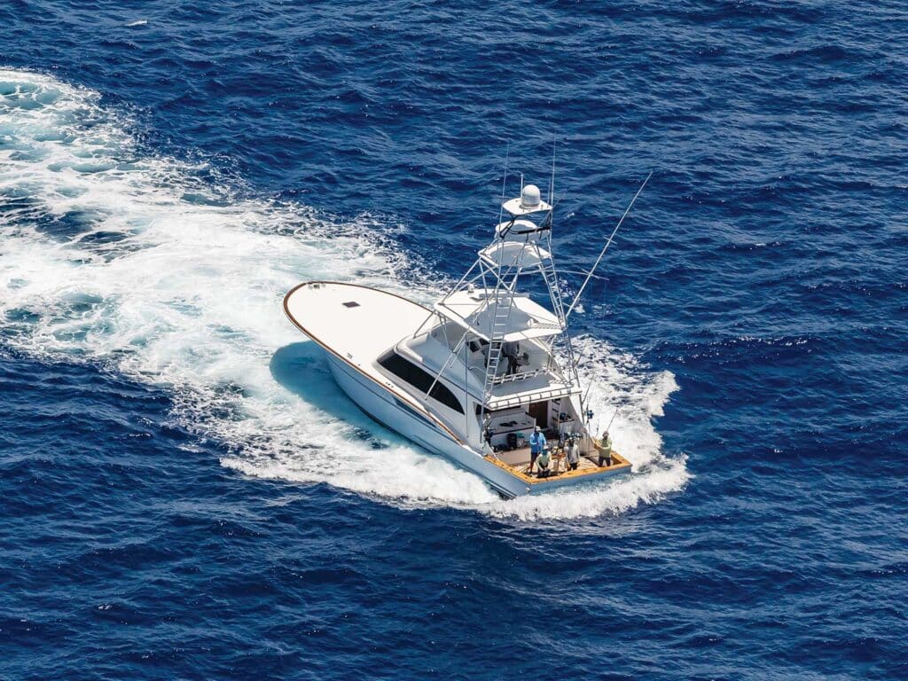 A sport-fishing boat on the water